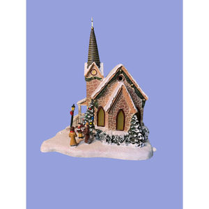 Thomas Kinkade "Village Chapel" Winter Wonderland Illuminated Garland Bradford